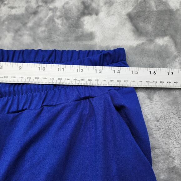 Sarin Mathews Pants Womens L Blue Pull On Wide Leg Drawstring Jersey Knit Casual - Picture 7 of 11